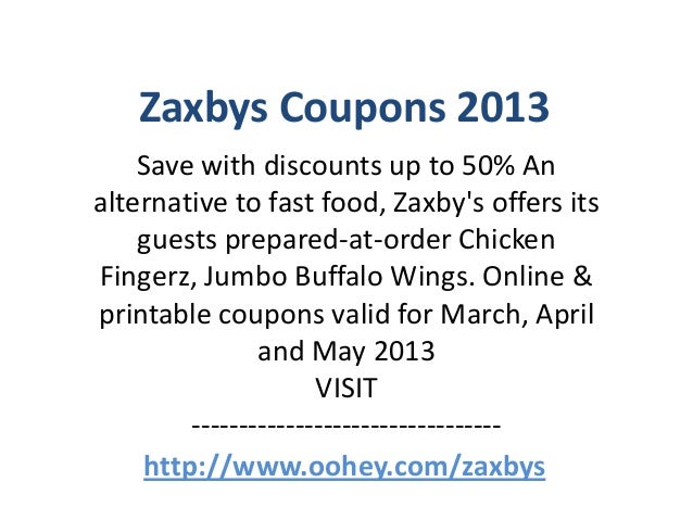 Zaxbys Coupon codes Code March 2013 April 2013 Could 2013 graphic about Zaxby's Coupons Printable called Zaxbys Coupon codes Code March 2013 April 2013 Might 2013